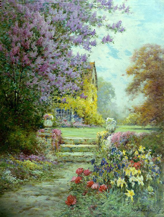 Alfred de Breanski Lilacs & Roses